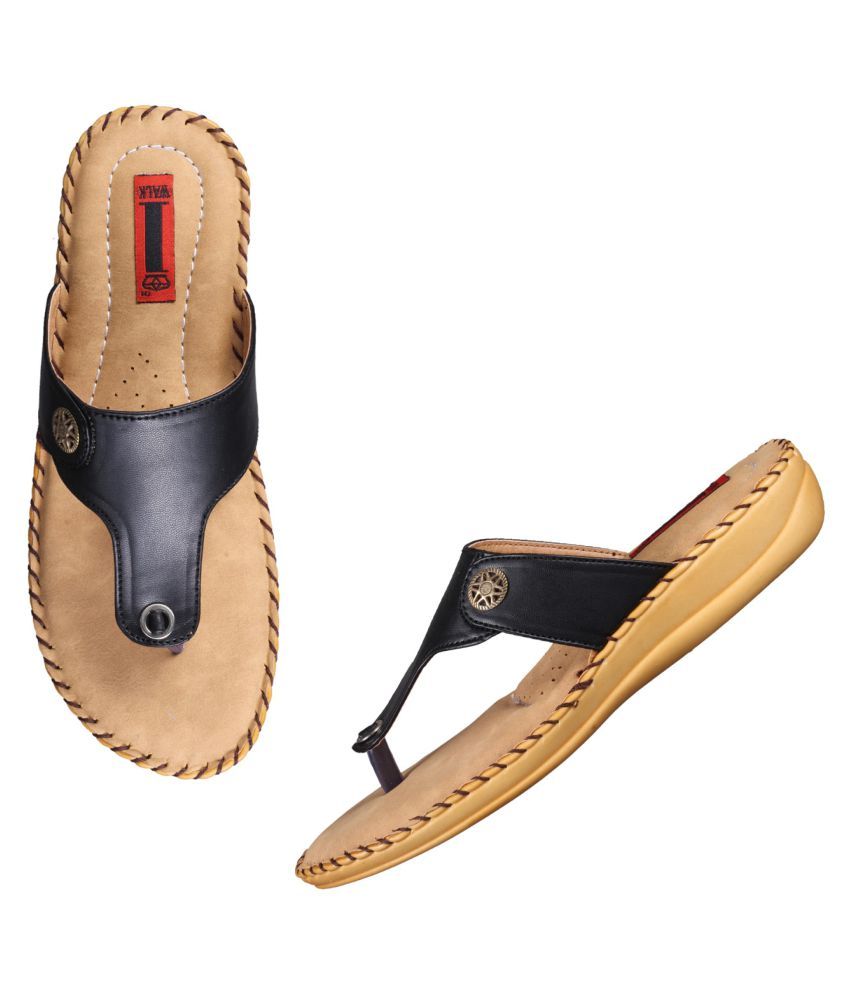 black walking flats