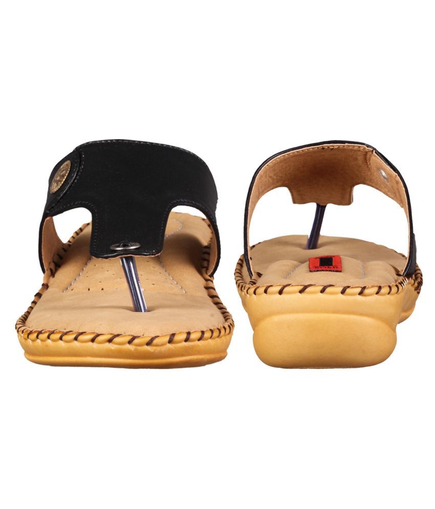 black walking flats