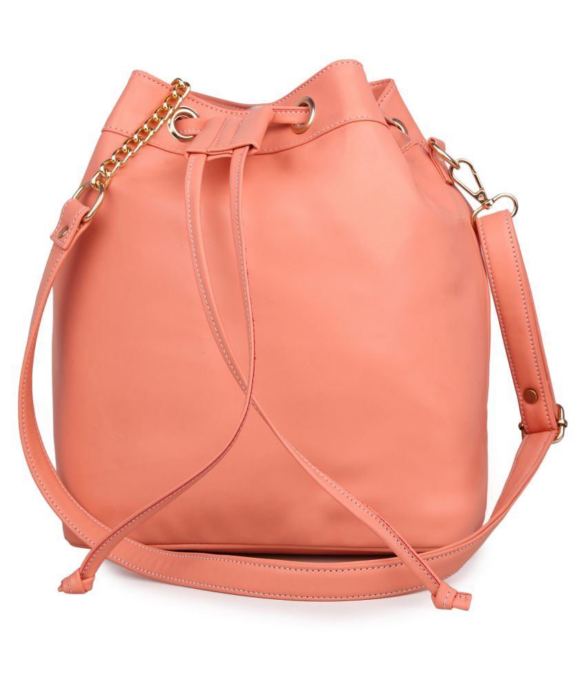 JBR Peach P.U. Sling Bag - Buy JBR Peach P.U. Sling Bag Online at Best ...