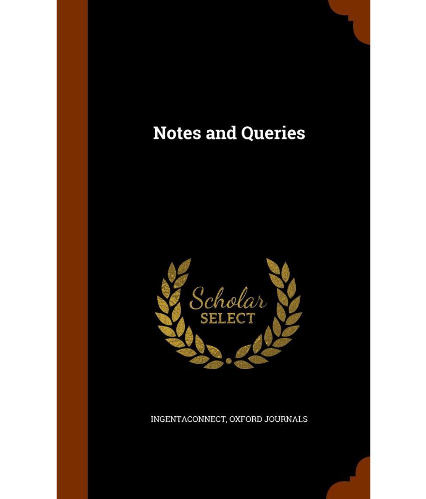Notes and Queries Buy Notes and Queries Online at Low Price in India