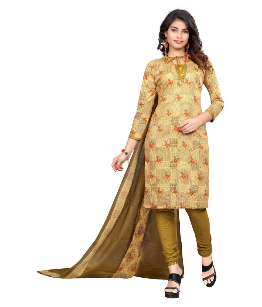 Dealsure Multicoloured Cotton Silk Dress Material Buy Dealsure