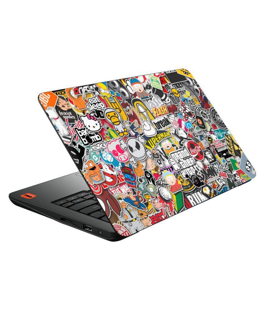 Sticker Pro _Sticker Bomb Laptop Skin printed on Premium Vinyl - Buy Sticker Pro _Sticker Bomb