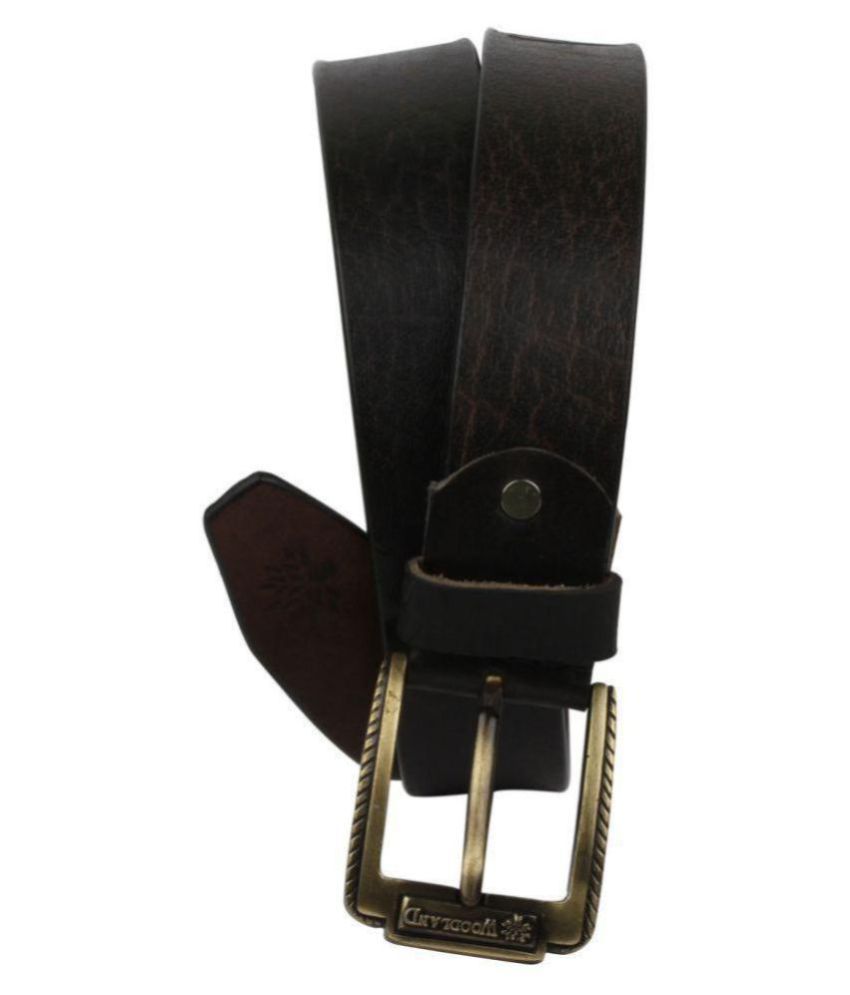 woodland Black Leather Casual Belts - Buy woodland Black Leather Casual ...