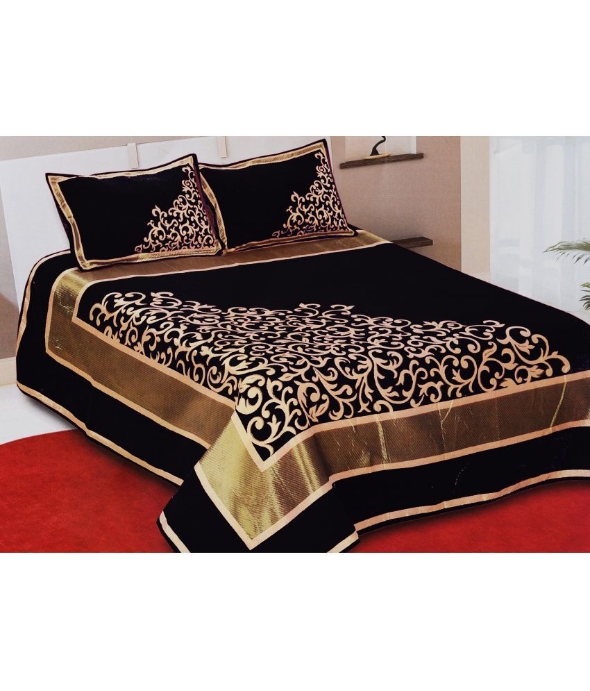 Bombay Dyeing Velvet Double Bedsheet with 2 Pillow Covers Buy Bombay