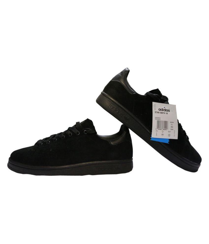 Adidas Stan Smith Suede Nior Sneakers Black Casual Shoes - Buy Adidas ...