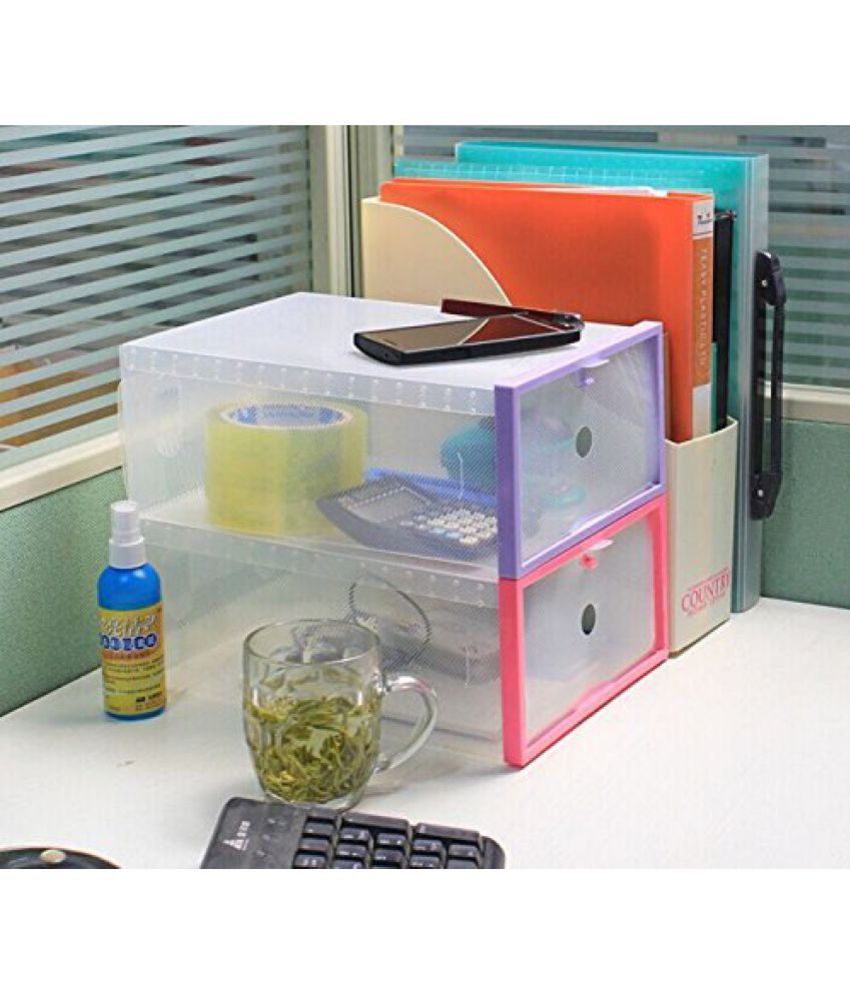 FOLDABLE MULTIPURPOSE STORAGE ORGANIZER BOX FOR SHOE & TABLE/DESK ETC