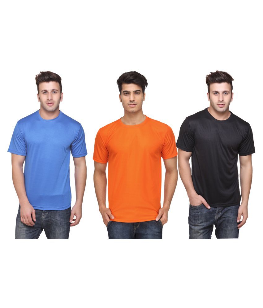     			FUNKY GUYS Multi Polyester T-Shirt Pack of 3