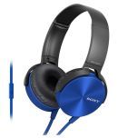 Sony MDR-XB450 On Ear Wired Headphone With Mic Blue