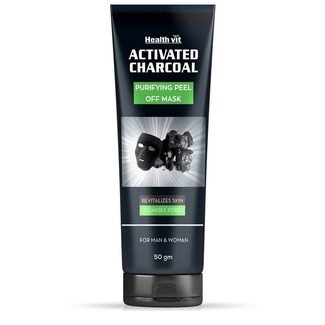 HealthVit Activated Charcoal Series (Face Wash 100g, Peel