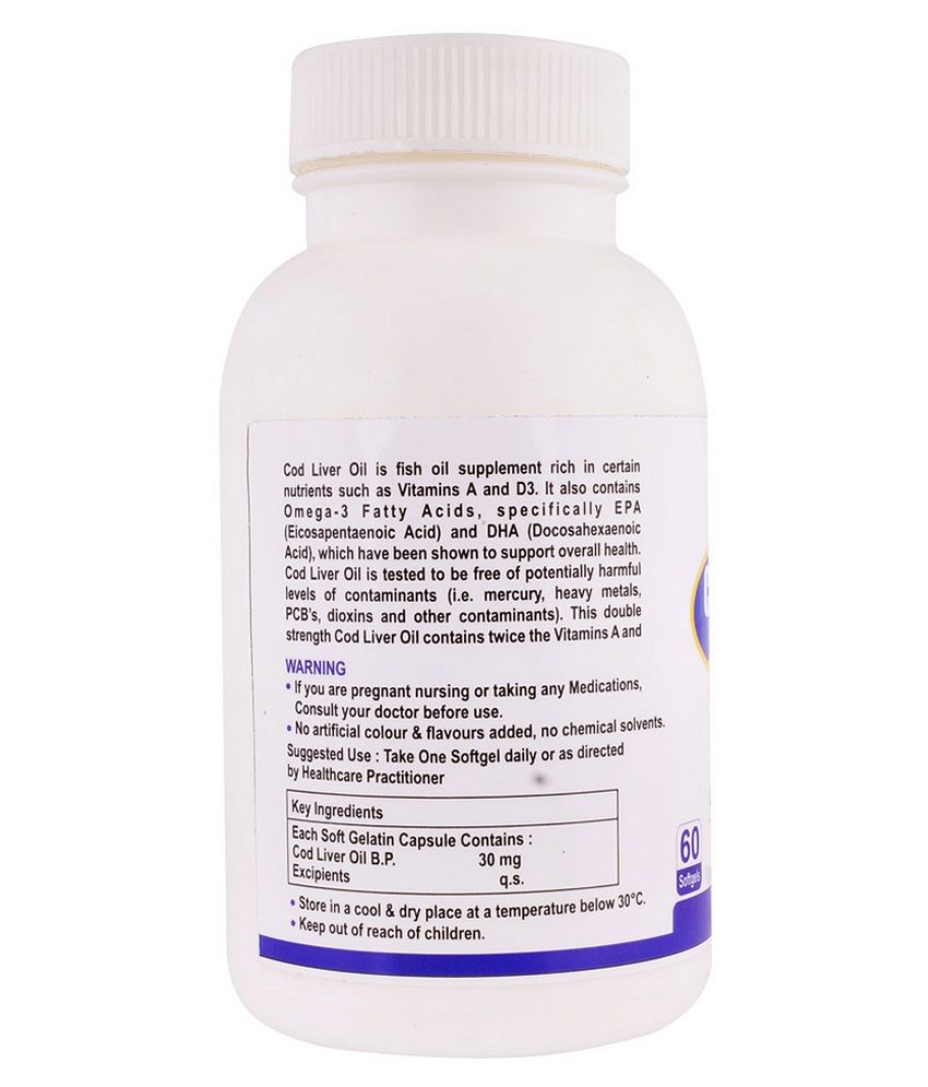 Healthvit Cod Liver Oil 300mg 60 Softgels Capsules Buy Healthvit Cod