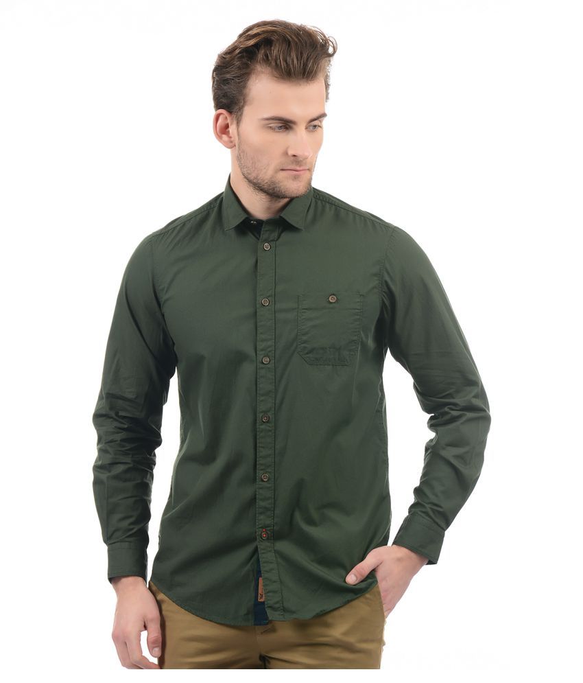 pretty green slim fit shirt