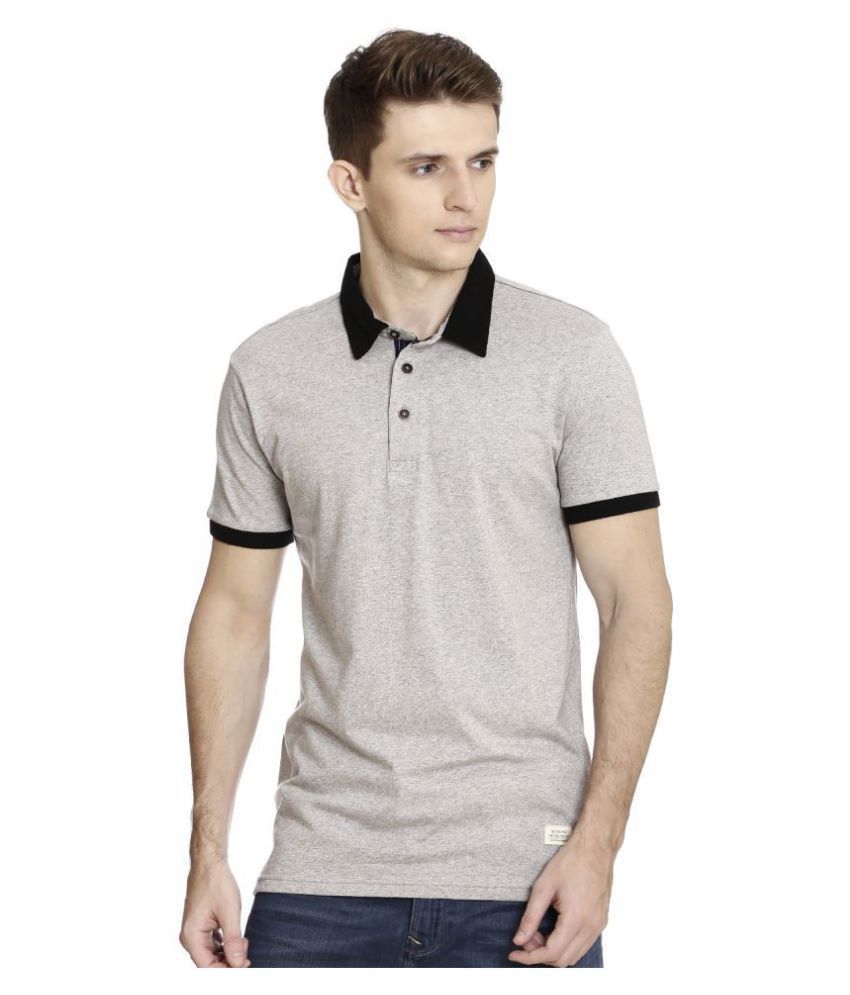 Download United Colors of Benetton Grey Regular Fit Polo T Shirt ...