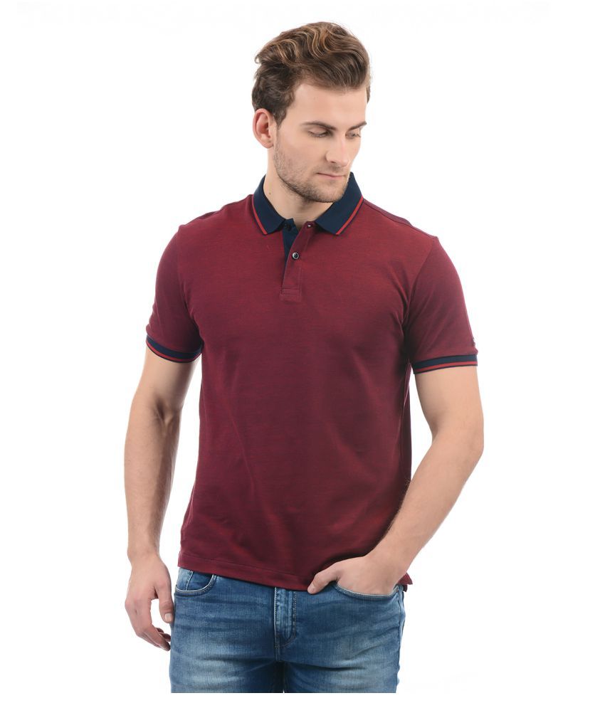 Arrow Maroon Regular Fit Polo T Shirt - Buy Arrow Maroon Regular Fit Polo T  Shirt Online at Low Price 