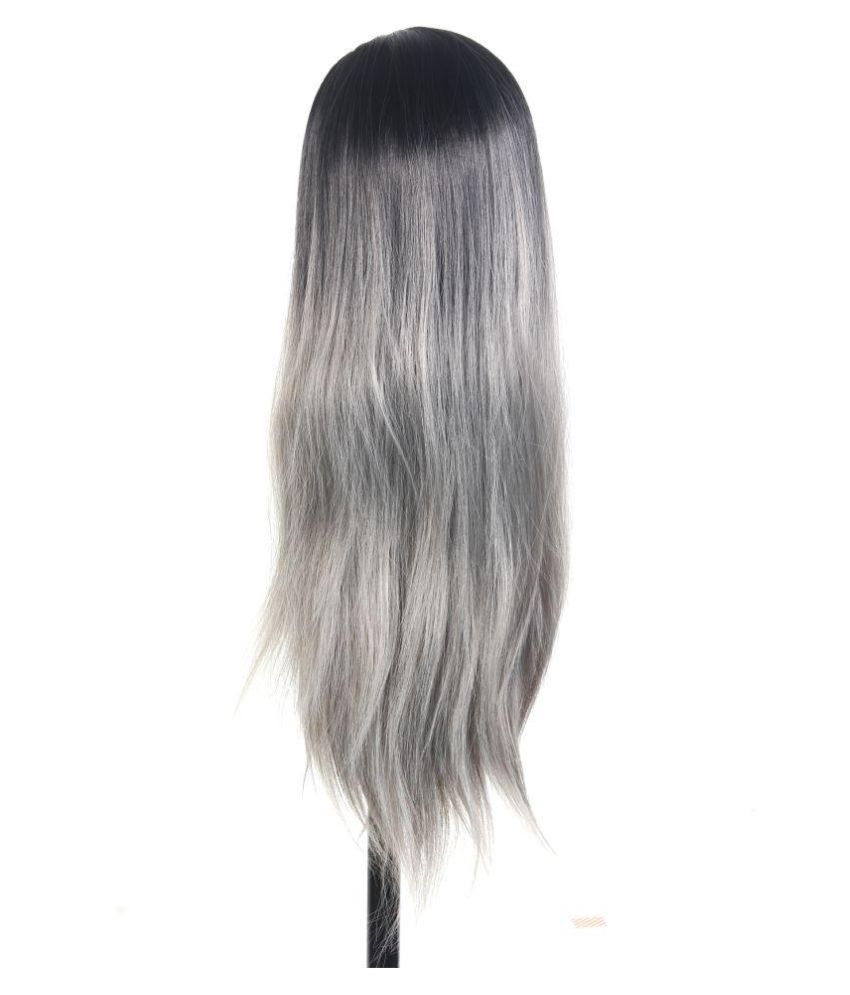 31 inch Synthetic Hair practice Dummy Feel Natural Hair Black & Gray Mix  Color for trainers: Buy 31 inch Synthetic Hair practice Dummy Feel Natural  Hair Black & Gray Mix Color for