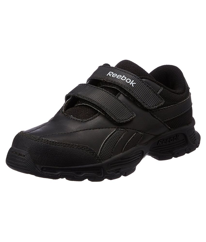 reebok racer school shoes with velcro black
