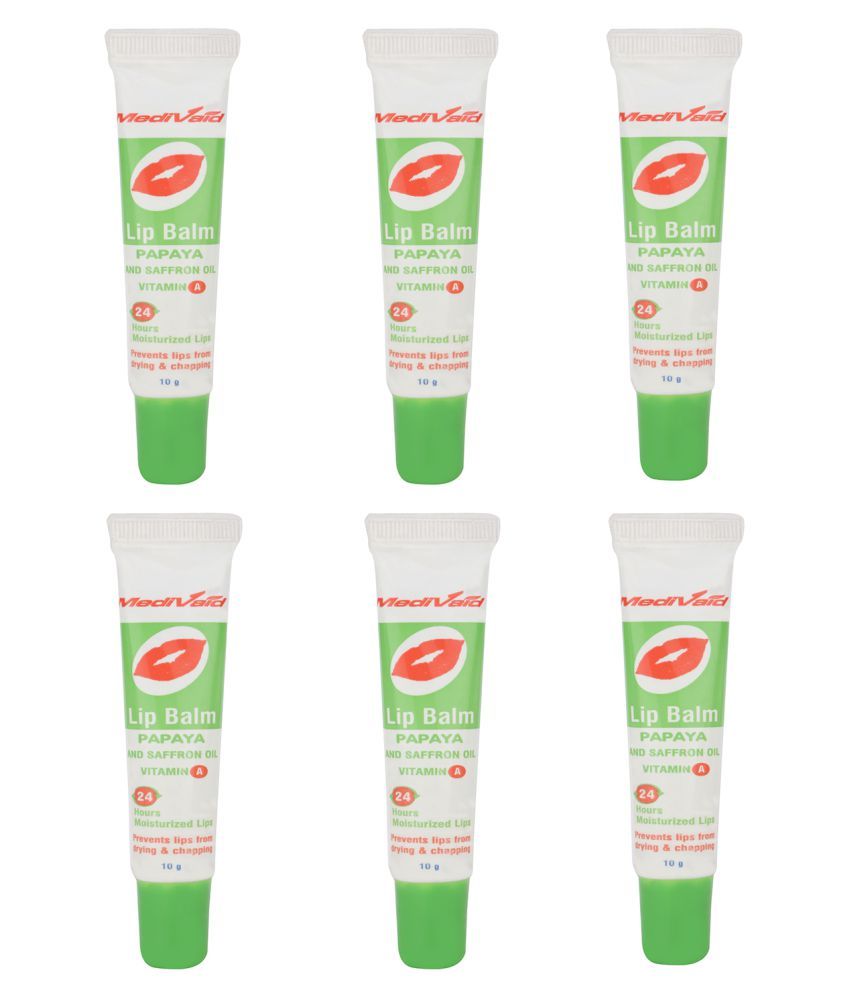 Medivaid Formulation Papaya & Saffron Oil Lip Balm Natural 10 gm Buy