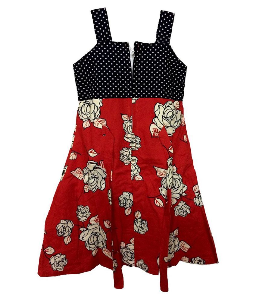 All About Pink' cotton party wear frocks dresses for baby girls (1218