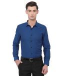 Black Coffee Blue Slim Fit Formal Shirt