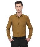 Black Coffee Yellow Slim Fit Formal Shirt