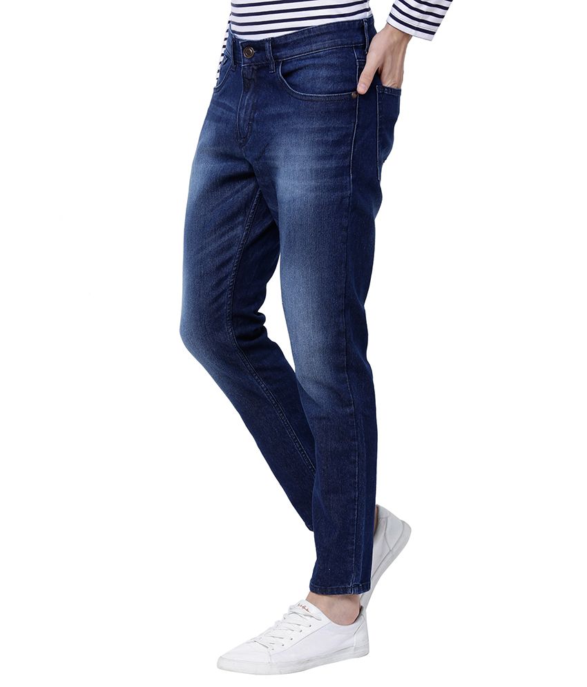 highlander tapered fit men blue jeans