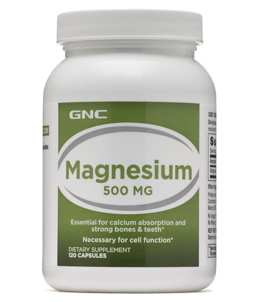 GNC Magnesium Tab 500mg Capsules 120 no.s Unflavoured Vitamins Capsule ...