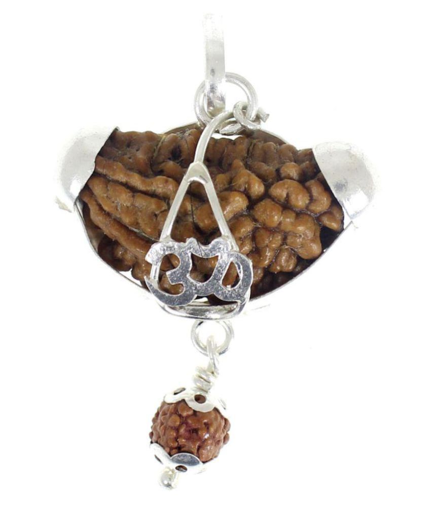     			Shivoham 1 Mukhi Rudraksha Silver Cap Pendant 1 Face Rudraksha