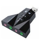 WowObjects Hot Sale USB 2.0 3D Audio Sound Card Adapter 7.1 Channel Card Adapter Mic Speaker