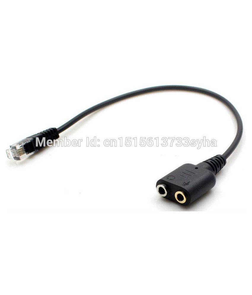 Wowobjects Pc Headset To 4p4c Rj9 Rj10 Rj22 Jack Adapter Dual 3 5