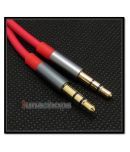 WowObjects 1.3m Red 3.5mm Housing Male Speaker Audio Cable For Koss ProDJ200 BOB marley TTR Headphone LN004537
