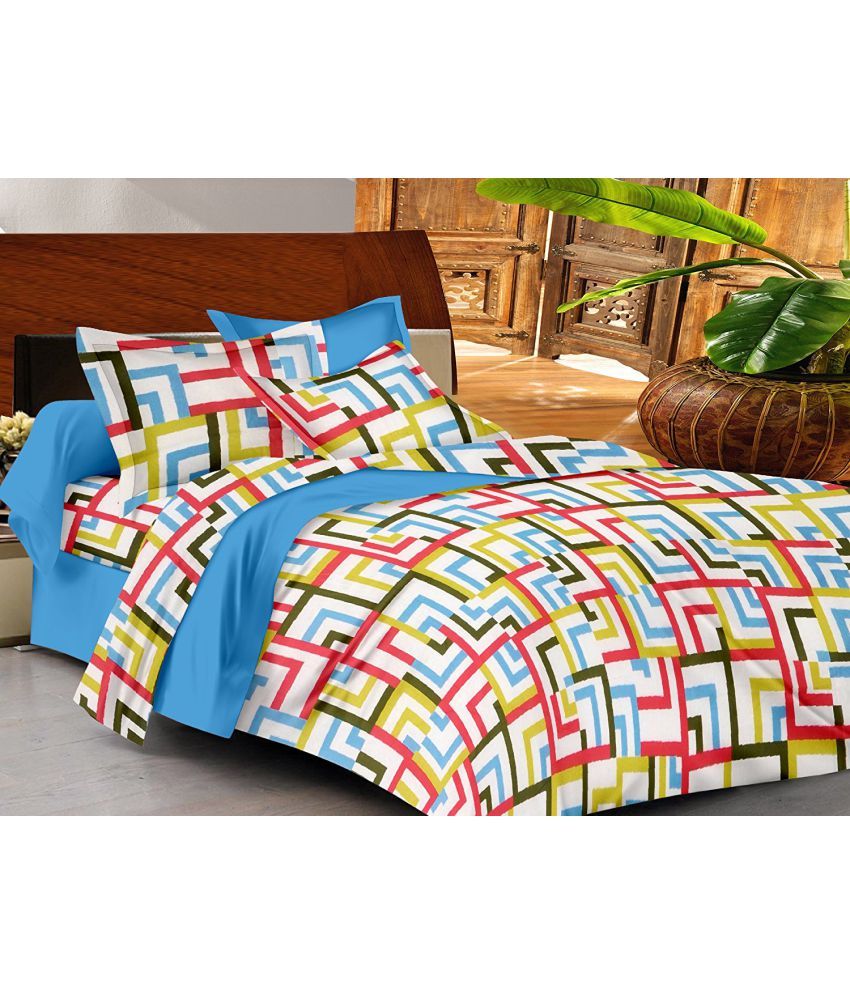 Casa Basics Cotton Double Bedsheet with 2 Pillow Covers Buy Casa