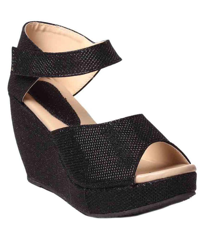 dsw black platform heels