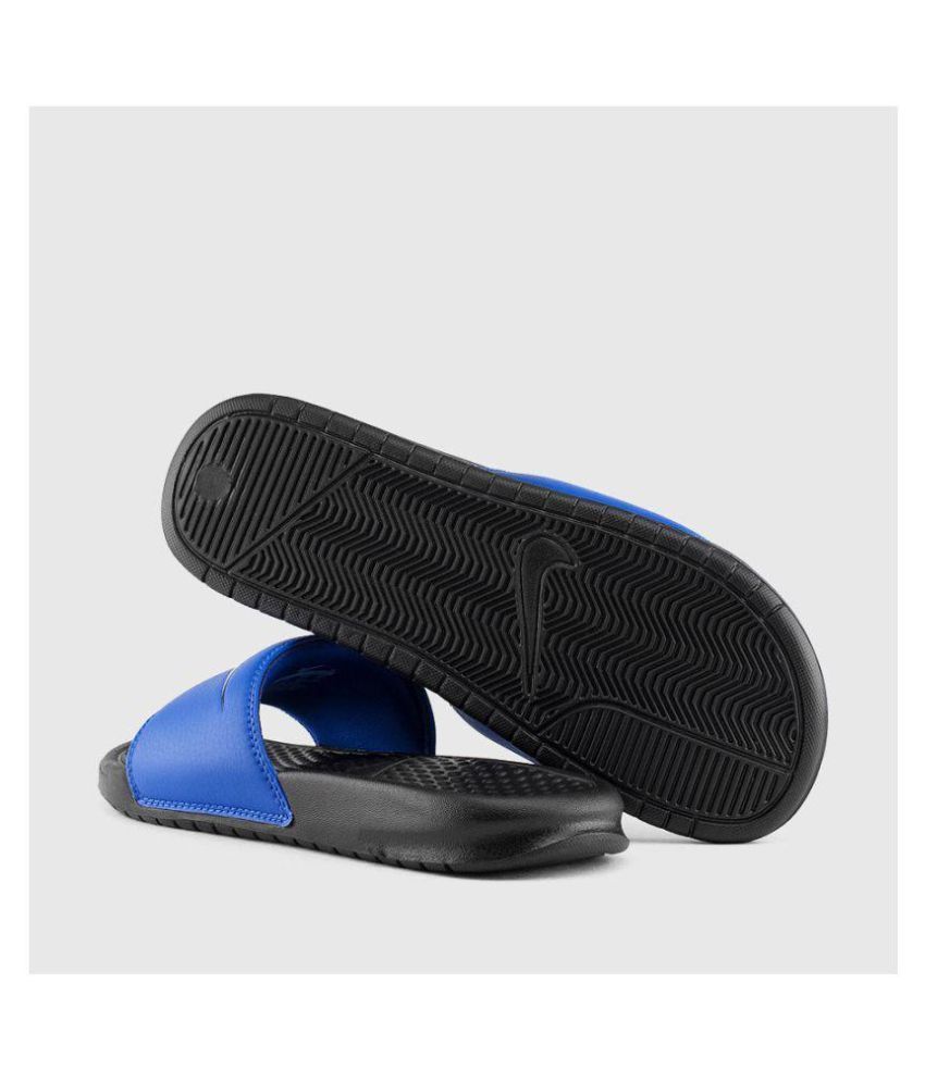 nike benassi blue slides