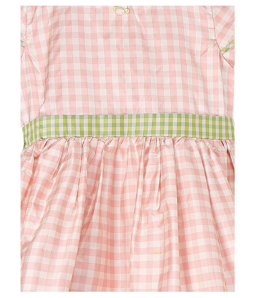 h&m pink checkered dress