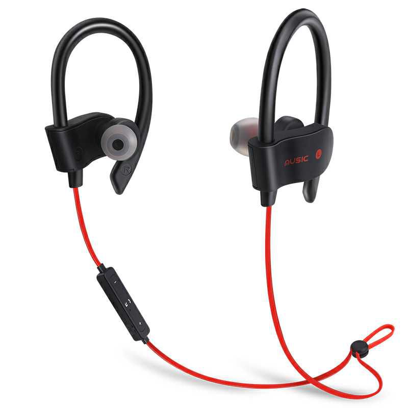     			DEZFUL MUSIC Bluetooth M1 RED Over Ear Headset with Mic Red