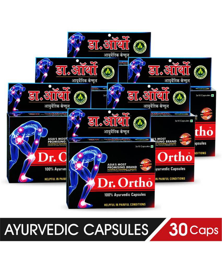 Dr Ortho Capsules For Joints Pain 30Caps, Pack of 6 (Ayurvedic Medicine for Joints Pain)