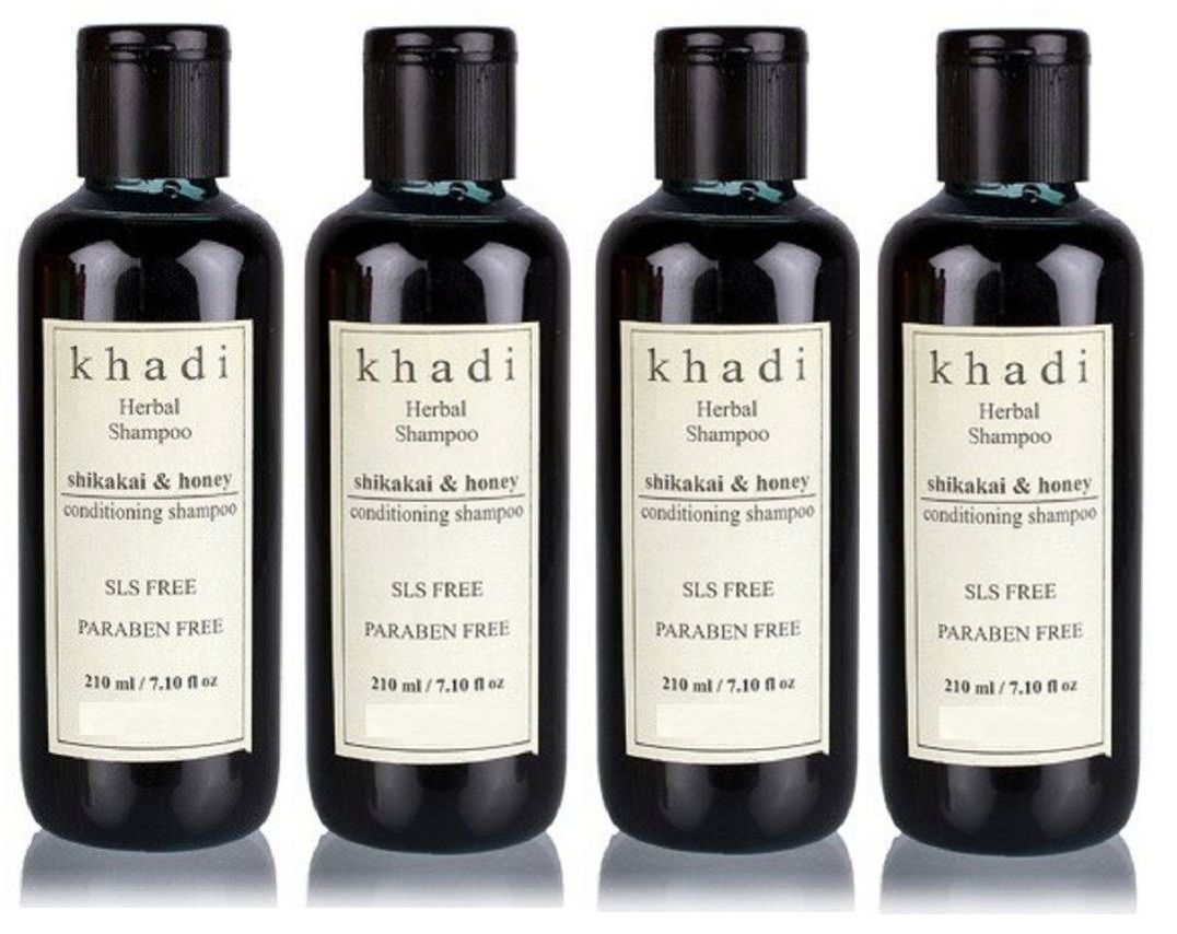     			Khadi Herbal Shikakai & Honey conditioning Shampoo (SLS,Sulfate & Paraben Free) Shampoo 840 ml Pack of 4