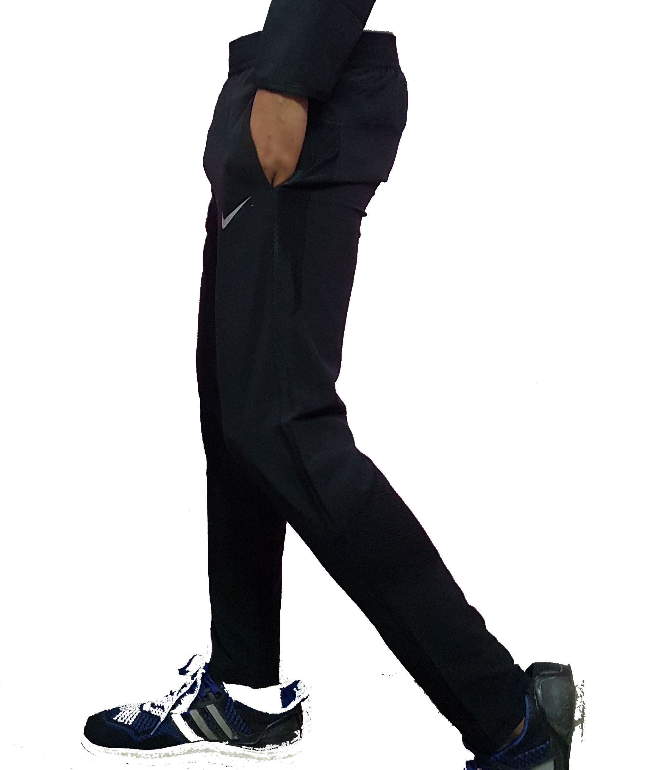 nike black lycra trackpants