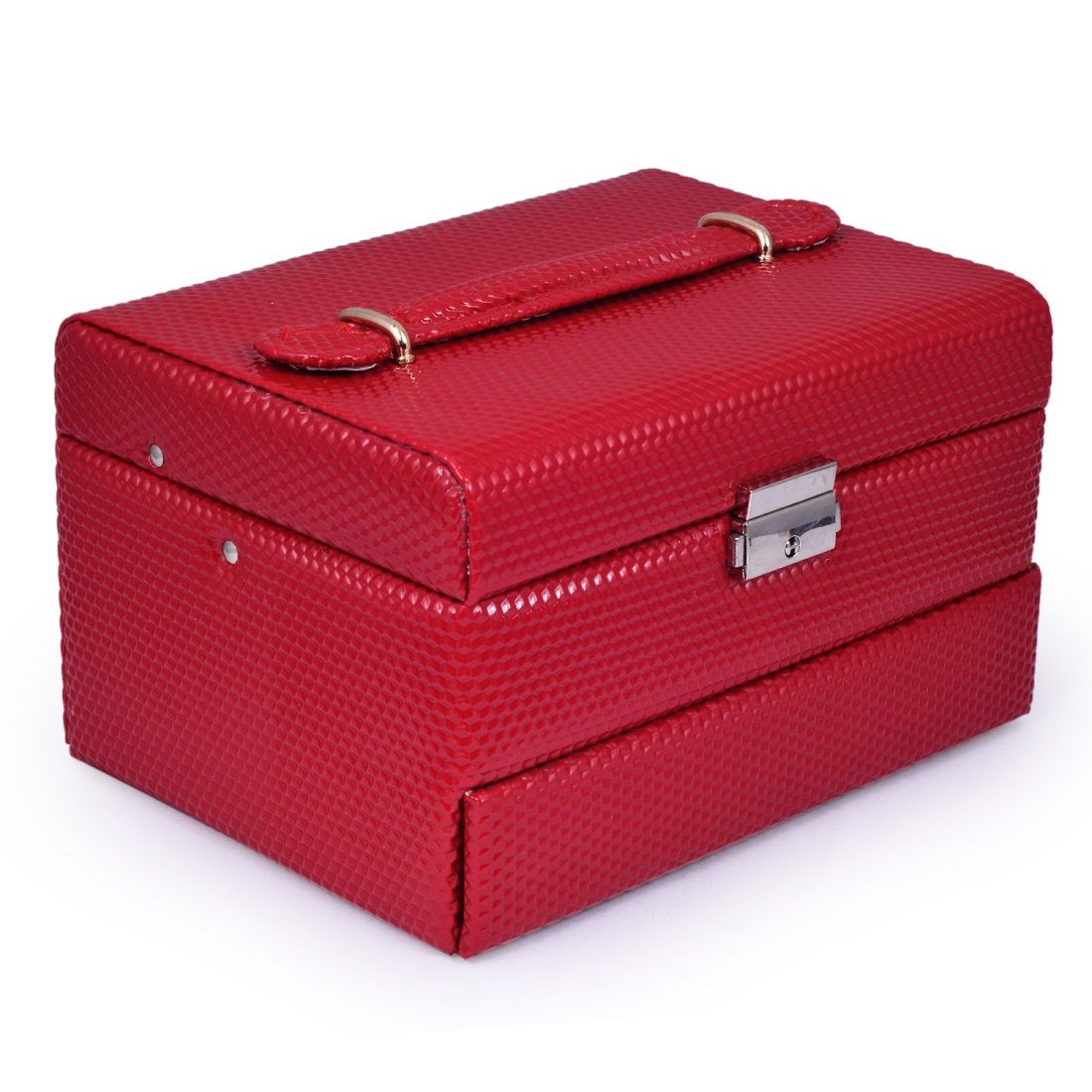 Ais 3 Layer Ring Earring Jewellery Storage Portable Box With Mirror