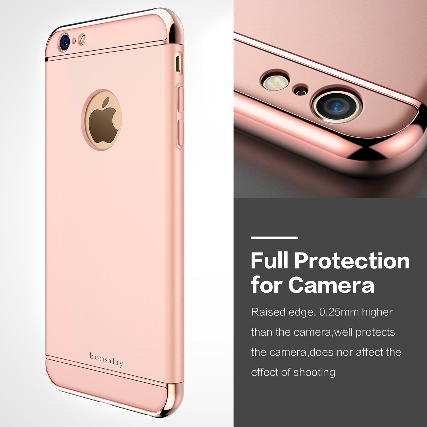 Apple Iphone 6 Plus 3 In 1 Protective Cover By Clickaway Golden Plain Back Covers Online At Low Prices Snapdeal India