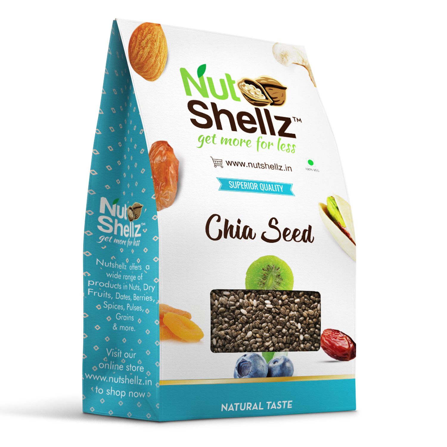 Nutshellz Regular Chia Seeds 100 Original 900 gm Buy Nutshellz Regular Chia Seeds 100