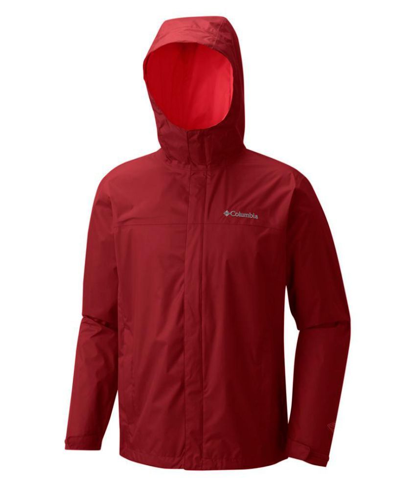 columbia rain jacket red
