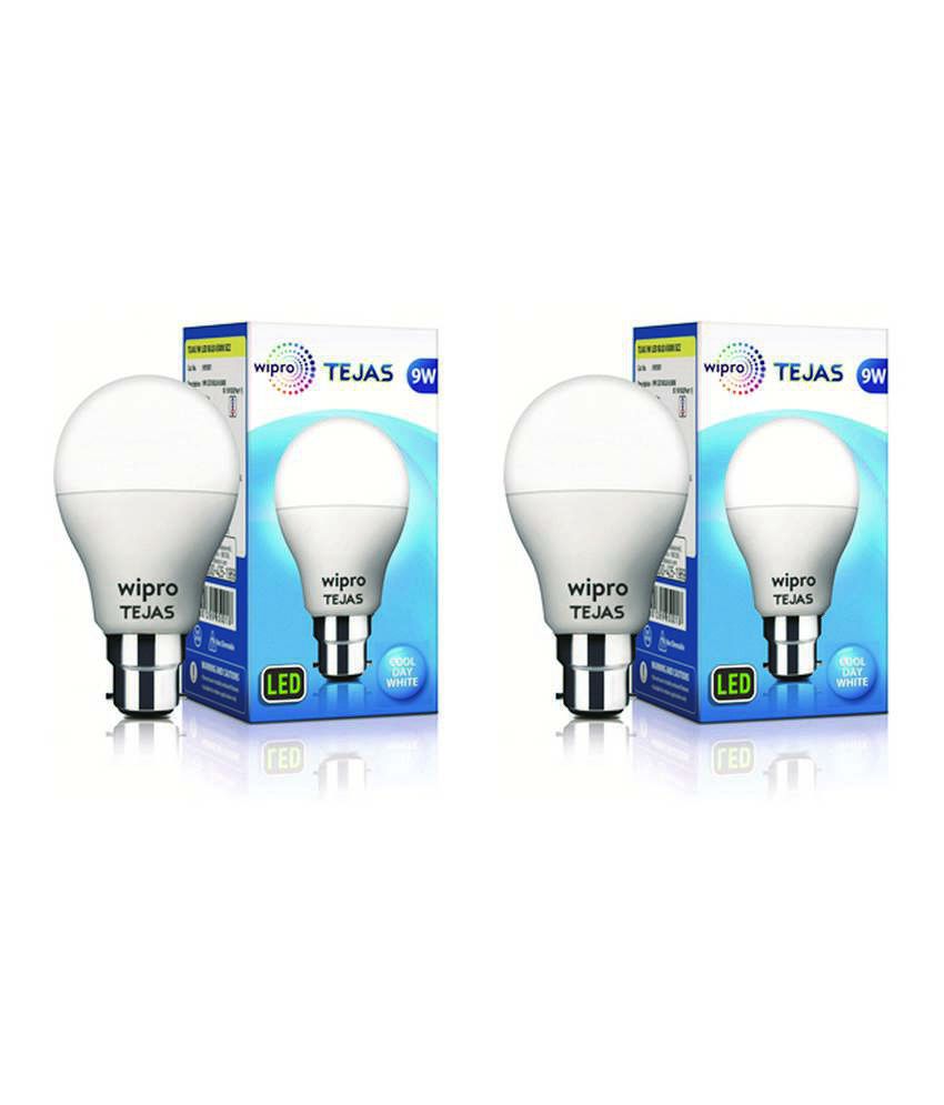 Wipro 9W Pack of 2 LED Bulbs