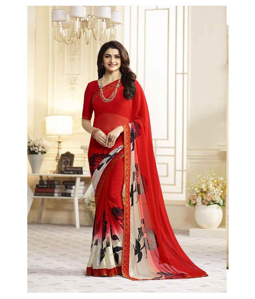     			Gazal Fashions - Multicolor Chiffon Saree With Blouse Piece (Pack of 1)