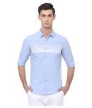 Black Coffee 100 Percent Cotton Slim Fit Solids Men's Casual Shirt - Blue ( Pack of 1 )