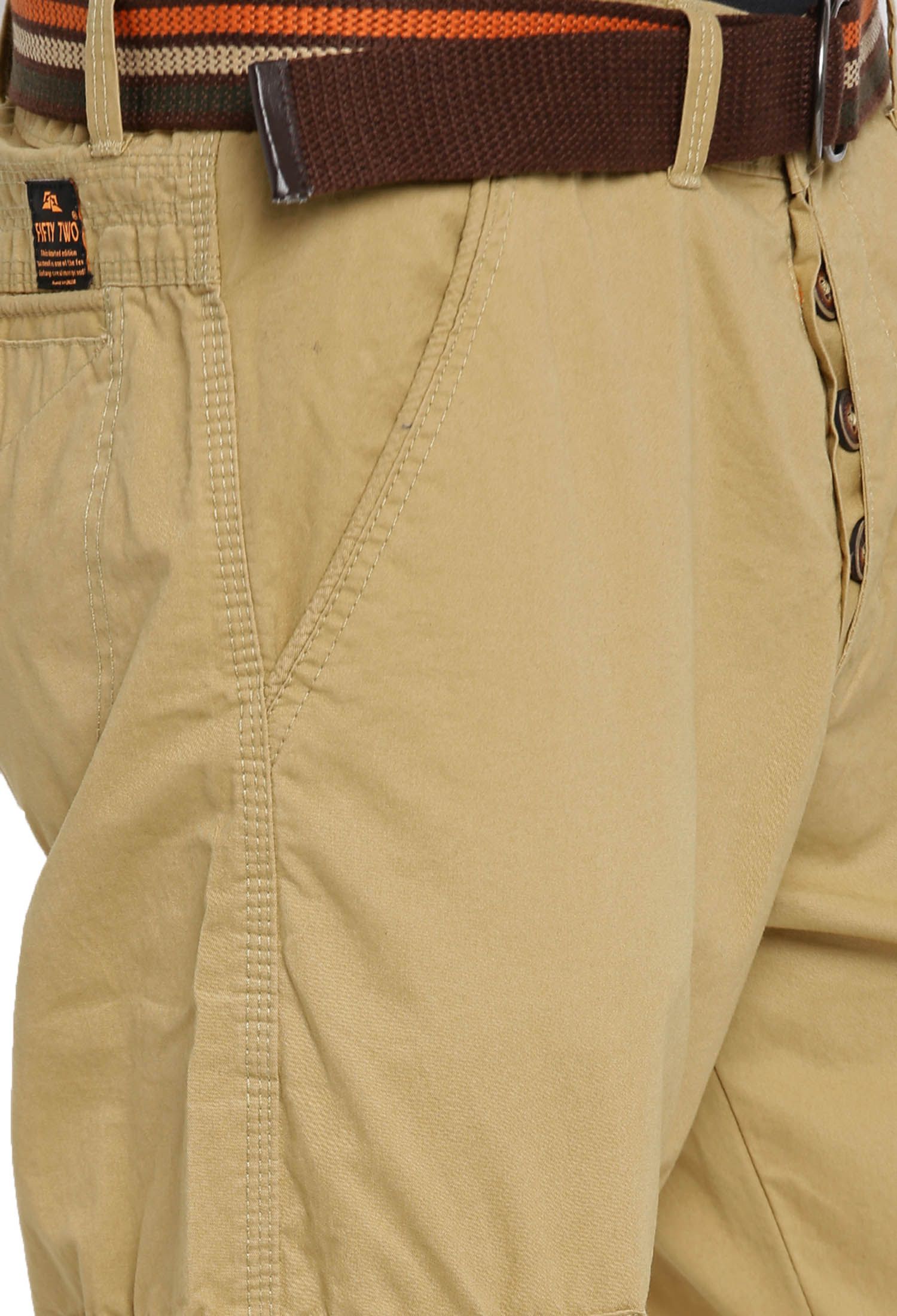 beige cuffed cargos