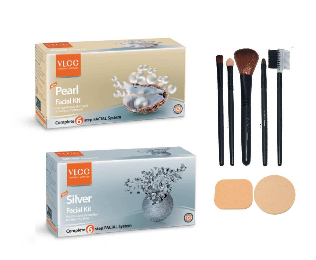 RW VLCC Pearl + Silver Facial Kit Combo Facial Kit gm Buy RW VLCC Pearl + Silver Facial Kit