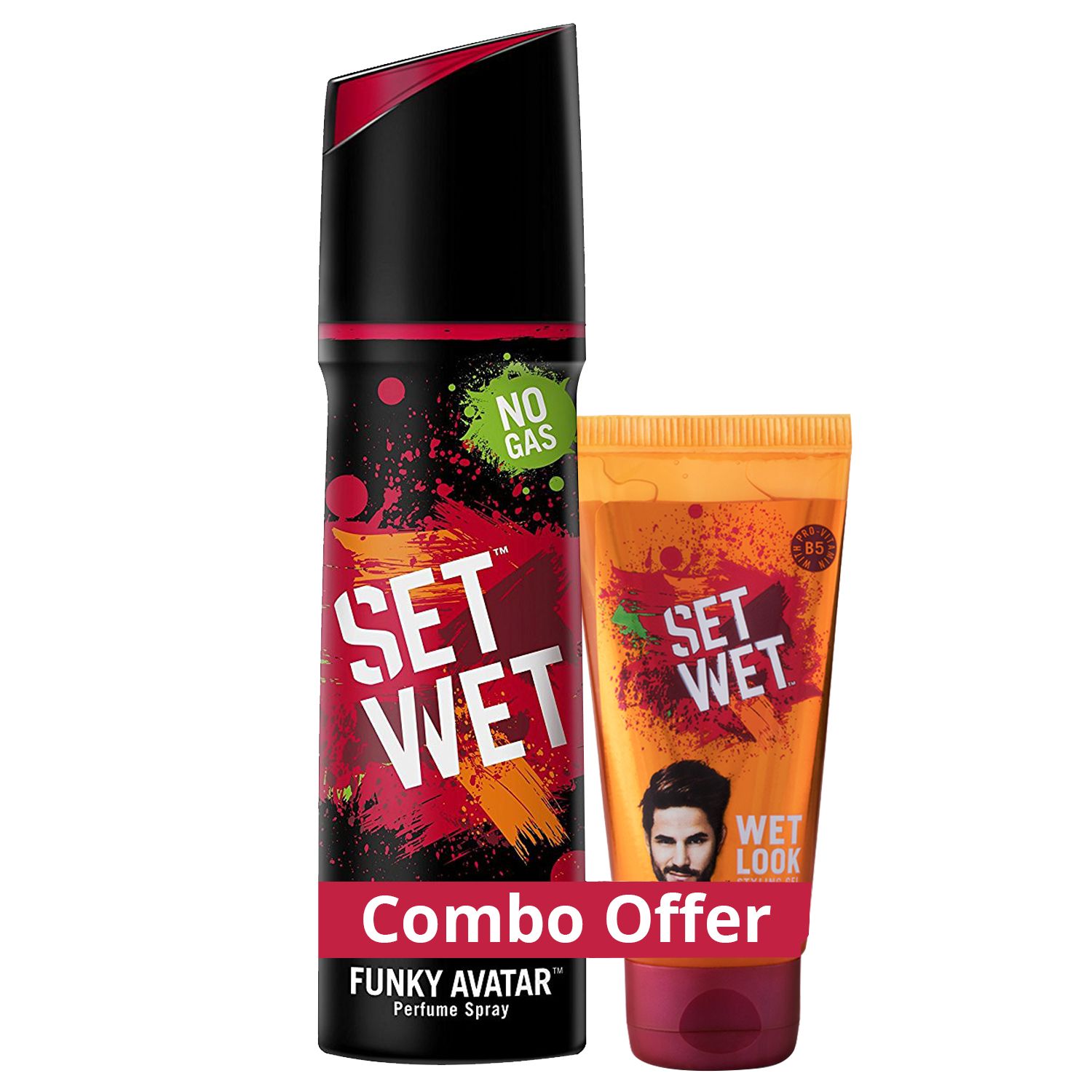 Set Wet Funky Avatar 120ml Setwet Hair Gel Wet Look 50ml Men