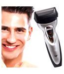 Jm Rechargeable Kemei Cordless Double Bladed Hair Shaver with Trimmer Clipper for Men Foil Shaver ( Black & White )