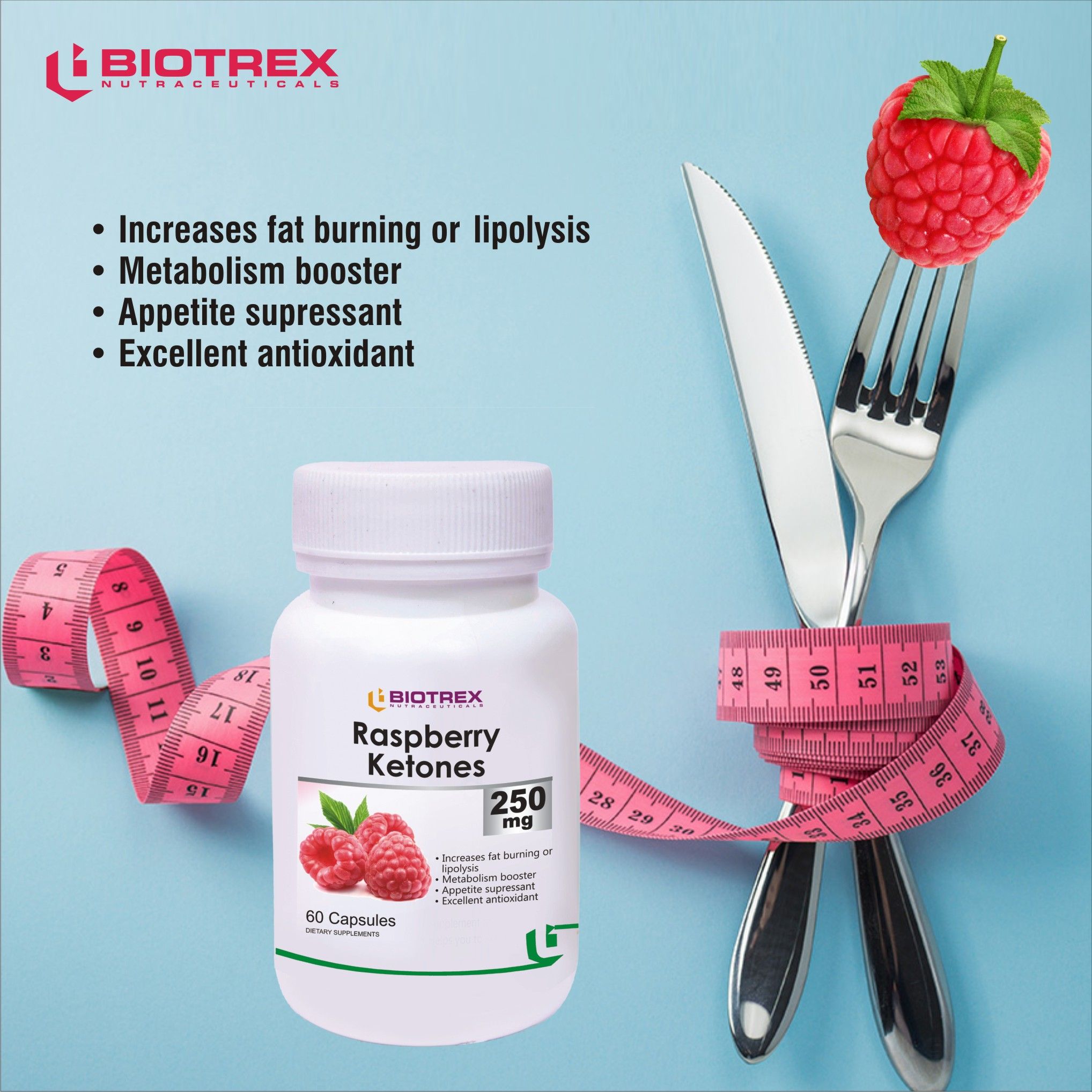 Biotrex Raspberry Ketones Capsule 250 mg Buy Biotrex Raspberry Ketones
