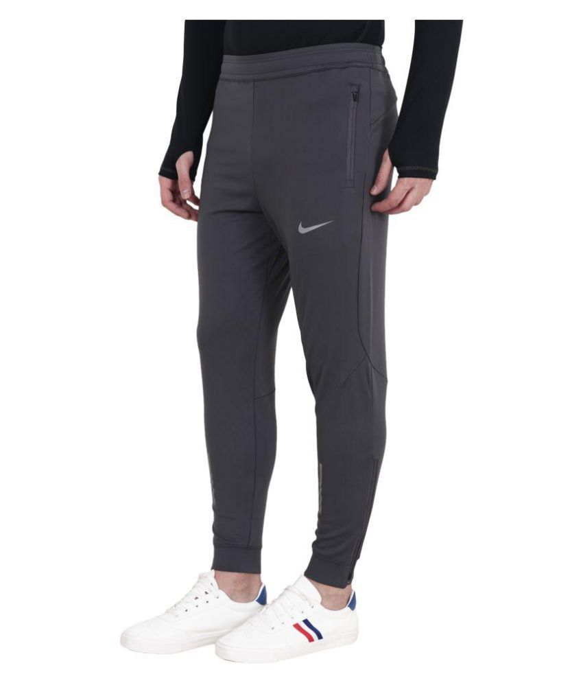 grey polyester track pants